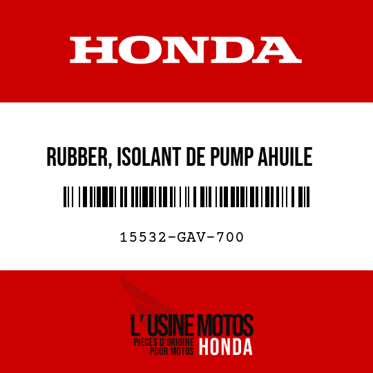 image de 15532-GAV-700 RUBBER, ISOLANT DE PUMP AHUILE
