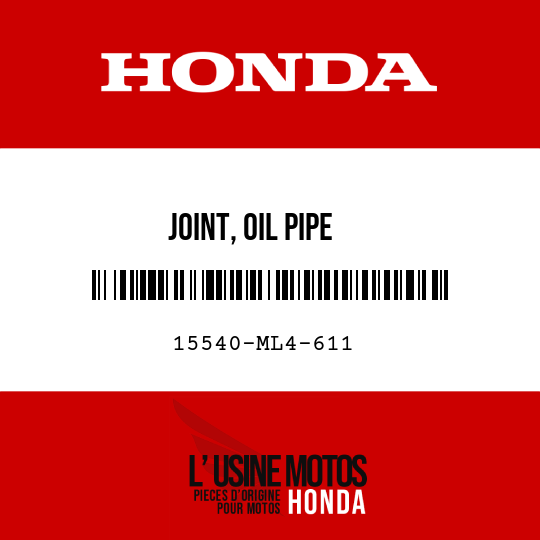 image de 15540-ML4-611 JOINT, OIL PIPE