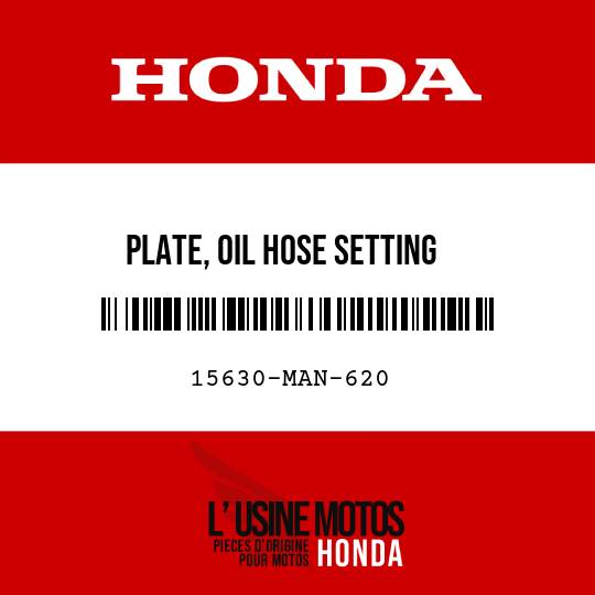 image de 15630-MAN-620 PLATE, OIL HOSE SETTING