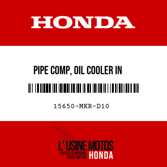 image de 15650-MKR-D10 PIPE COMP, OIL COOLER IN