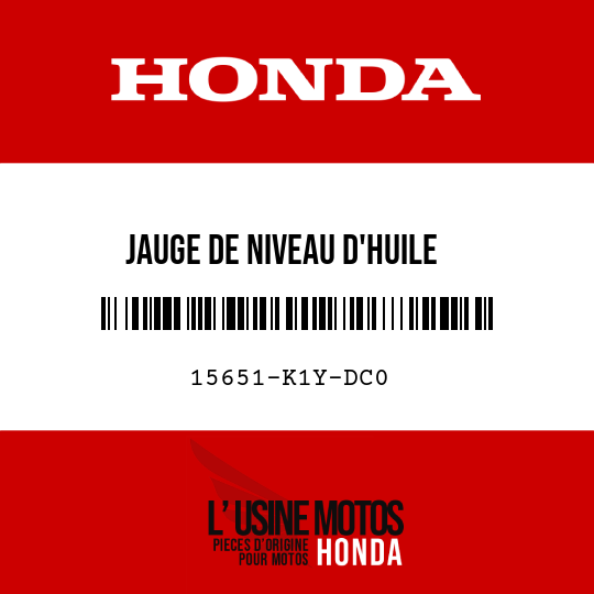 image de 15651-K1Y-DC0 JAUGE DE NIVEAU D'HUILE