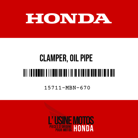 image de 15711-MBN-670 CLAMPER, OIL PIPE