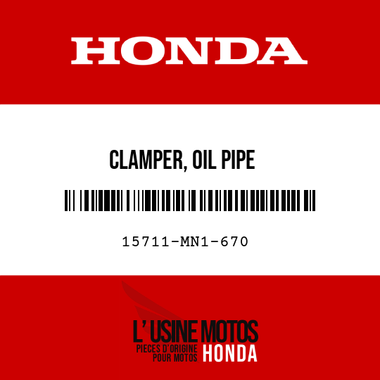 image de 15711-MN1-670 CLAMPER, OIL PIPE