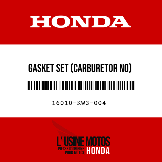 image de 16010-KW3-004 GASKET SET (CARBURETOR NO)