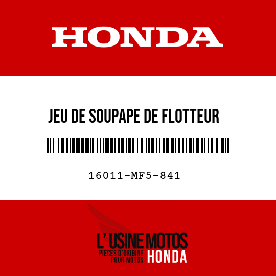image de 16011-MF5-841 JEU DE SOUPAPE DE FLOTTEUR