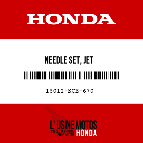 image de 16012-KCE-670 NEEDLE SET, JET
