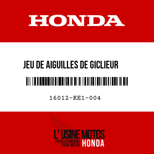 image de 16012-KE1-004 JEU DE AIGUILLES DE GICLIEUR