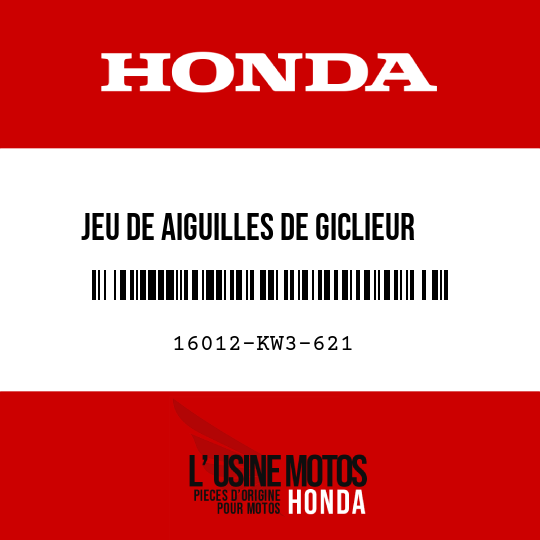 image de 16012-KW3-621 JEU DE AIGUILLES DE GICLIEUR