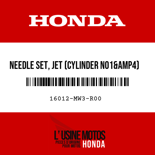 image de 16012-MW3-R00 NEEDLE SET, JET (CYLINDER NO1&amp4)
