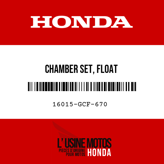 image de 16015-GCF-670 CHAMBER SET, FLOAT
