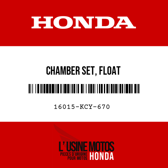 image de 16015-KCY-670 CHAMBER SET, FLOAT
