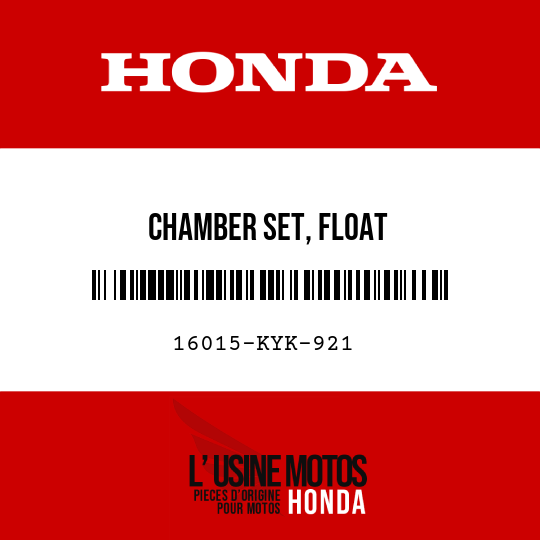 image de 16015-KYK-921 CHAMBER SET, FLOAT