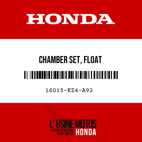 image de 16015-KZ4-A92 CHAMBER SET, FLOAT