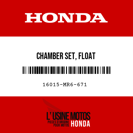 image de 16015-MR6-671 CHAMBER SET, FLOAT