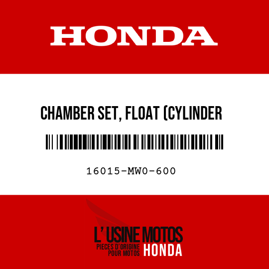 image de 16015-MW0-600 CHAMBER SET, FLOAT (CYLINDER NO3&amp4)