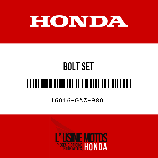 image de 16016-GAZ-980 BOLT SET