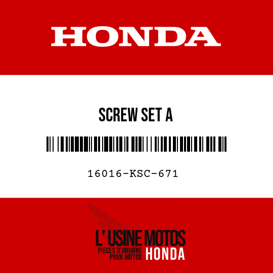 image de 16016-KSC-671 SCREW SET A