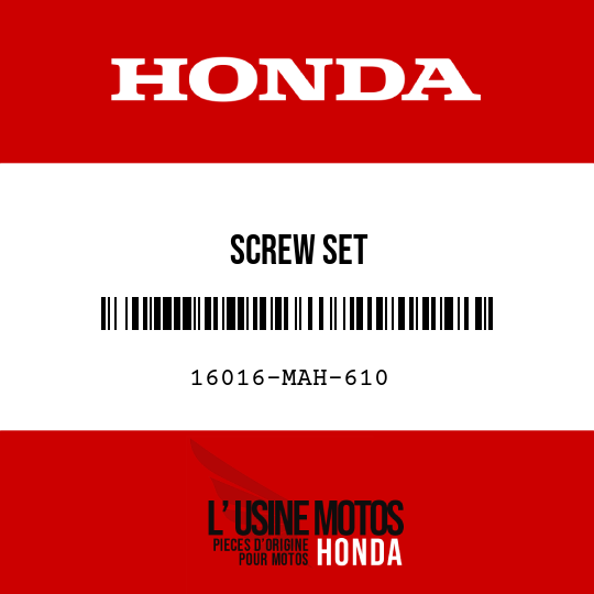 image de 16016-MAH-610 SCREW SET
