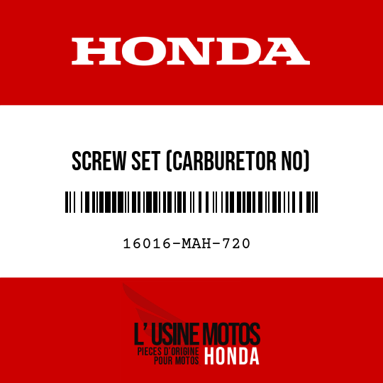 image de 16016-MAH-720 SCREW SET (CARBURETOR NO)