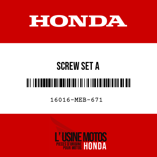 image de 16016-MEB-671 SCREW SET A
