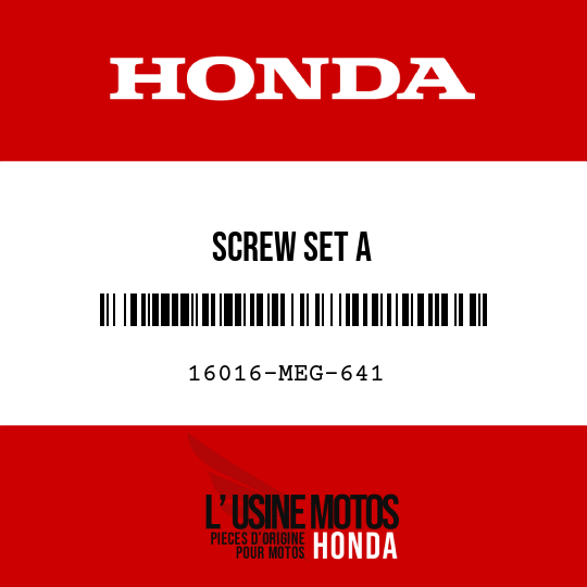 image de 16016-MEG-641 SCREW SET A