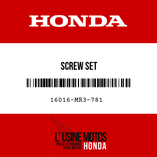 image de 16016-MR3-781 SCREW SET
