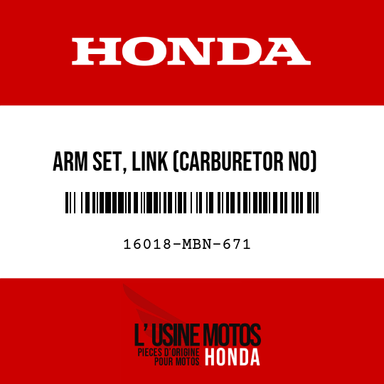 image de 16018-MBN-671 ARM SET, LINK (CARBURETOR NO)