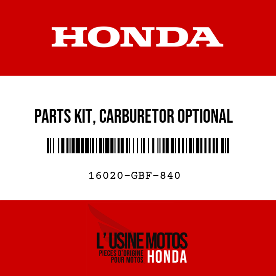 image de 16020-GBF-840 PARTS KIT, CARBURETOR OPTIONAL