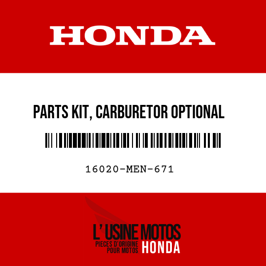 image de 16020-MEN-671 PARTS KIT, CARBURETOR OPTIONAL