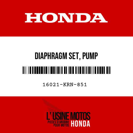 image de 16021-KRN-851 DIAPHRAGM SET, PUMP