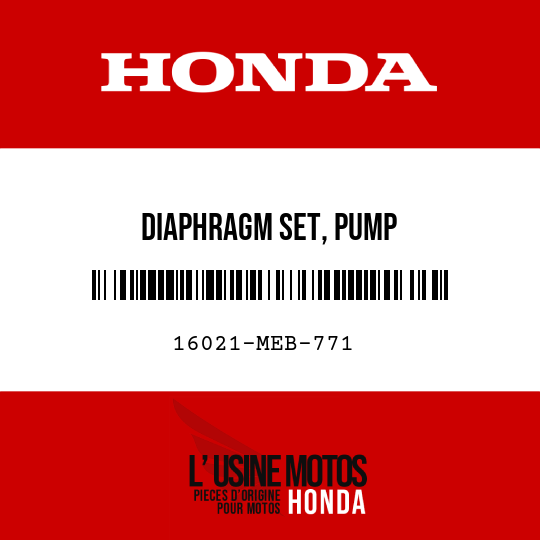image de 16021-MEB-771 DIAPHRAGM SET, PUMP