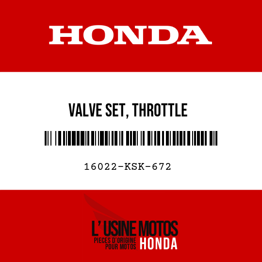 image de 16022-KSK-672 VALVE SET, THROTTLE