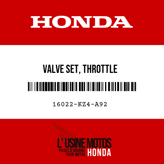 image de 16022-KZ4-A92 VALVE SET, THROTTLE