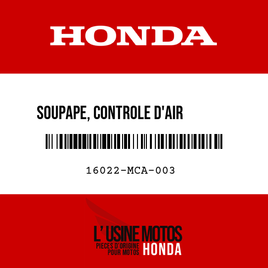 image de 16022-MCA-003 SOUPAPE, CONTROLE D'AIR       ROTATIVE