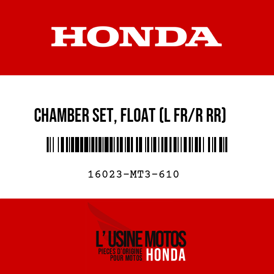 image de 16023-MT3-610 CHAMBER SET, FLOAT (L FR/R RR)
