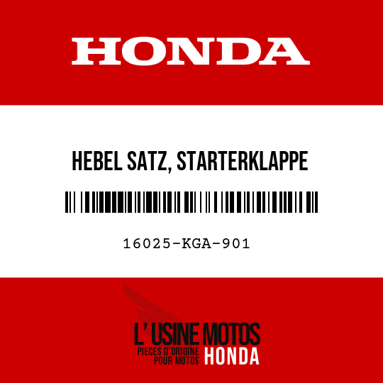 image de 16025-KGA-901 HEBEL SATZ, STARTERKLAPPE