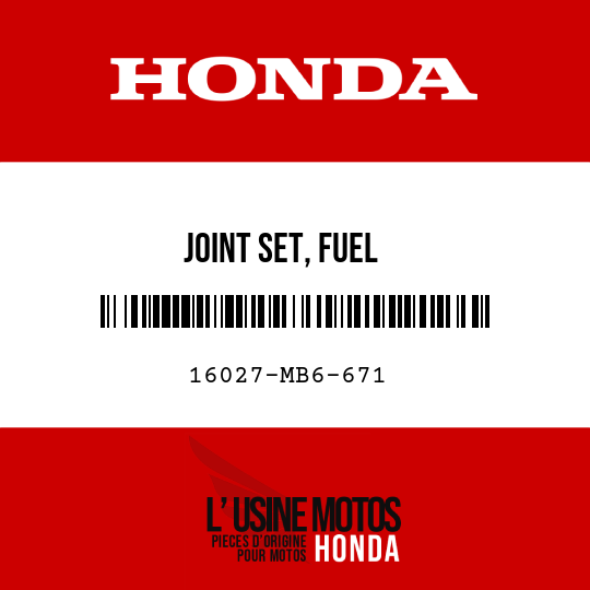 image de 16027-MB6-671 JOINT SET, FUEL