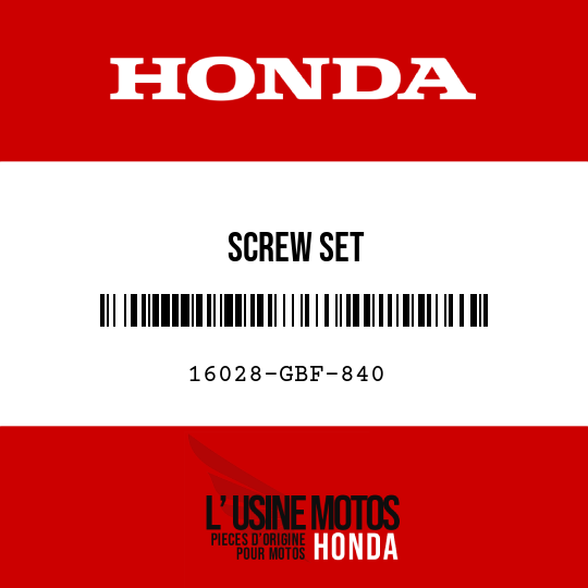 image de 16028-GBF-840 SCREW SET