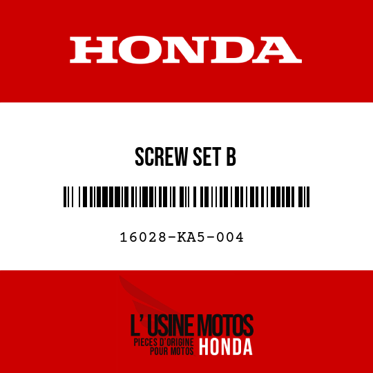 image de 16028-KA5-004 SCREW SET B