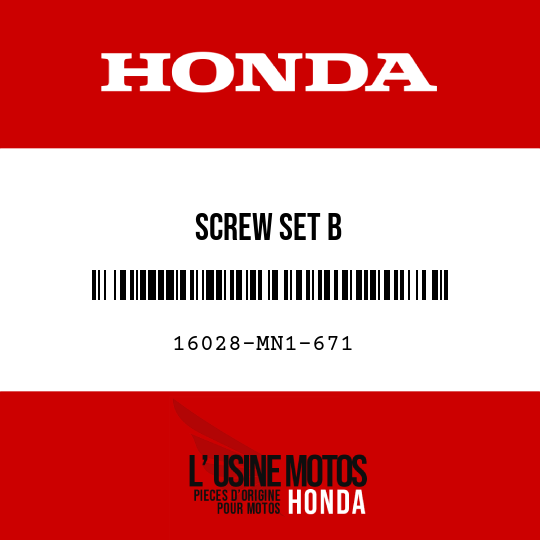 image de 16028-MN1-671 SCREW SET B