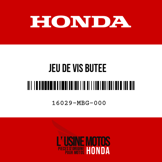 image de 16029-MBG-000 JEU DE VIS BUTEE