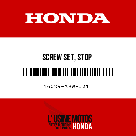image de 16029-MBW-J21 SCREW SET, STOP