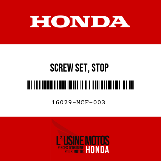 image de 16029-MCF-003 SCREW SET, STOP