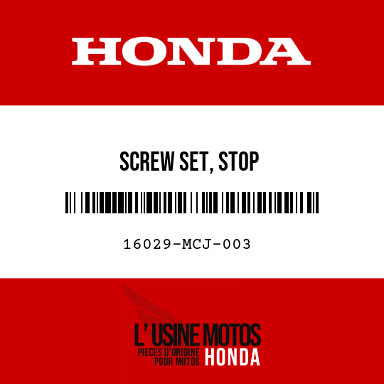 image de 16029-MCJ-003 SCREW SET, STOP