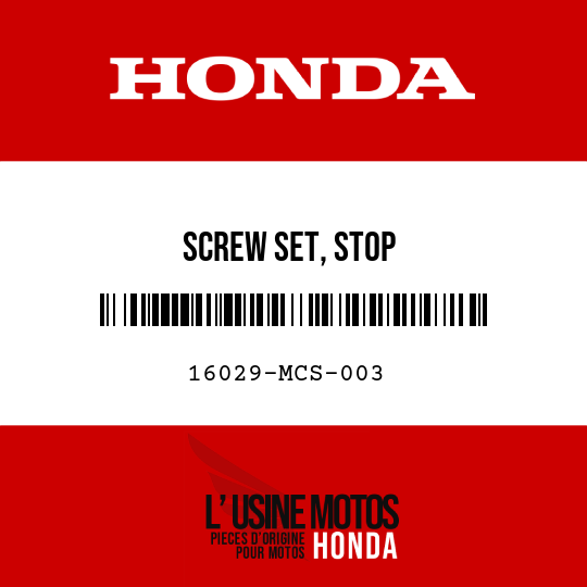 image de 16029-MCS-003 SCREW SET, STOP