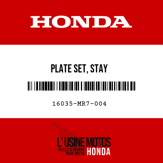 image de 16035-MR7-004 PLATE SET, STAY