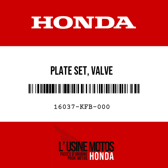 image de 16037-KFB-000 PLATE SET, VALVE