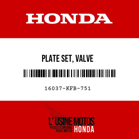 image de 16037-KFB-751 PLATE SET, VALVE