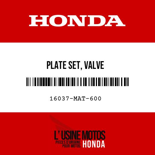 image de 16037-MAT-600 PLATE SET, VALVE