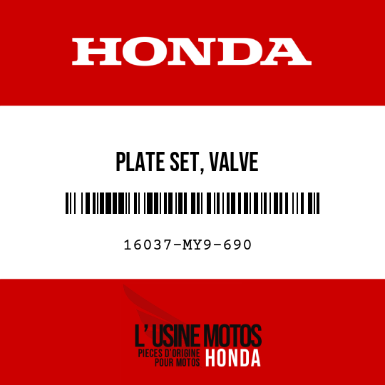 image de 16037-MY9-690 PLATE SET, VALVE